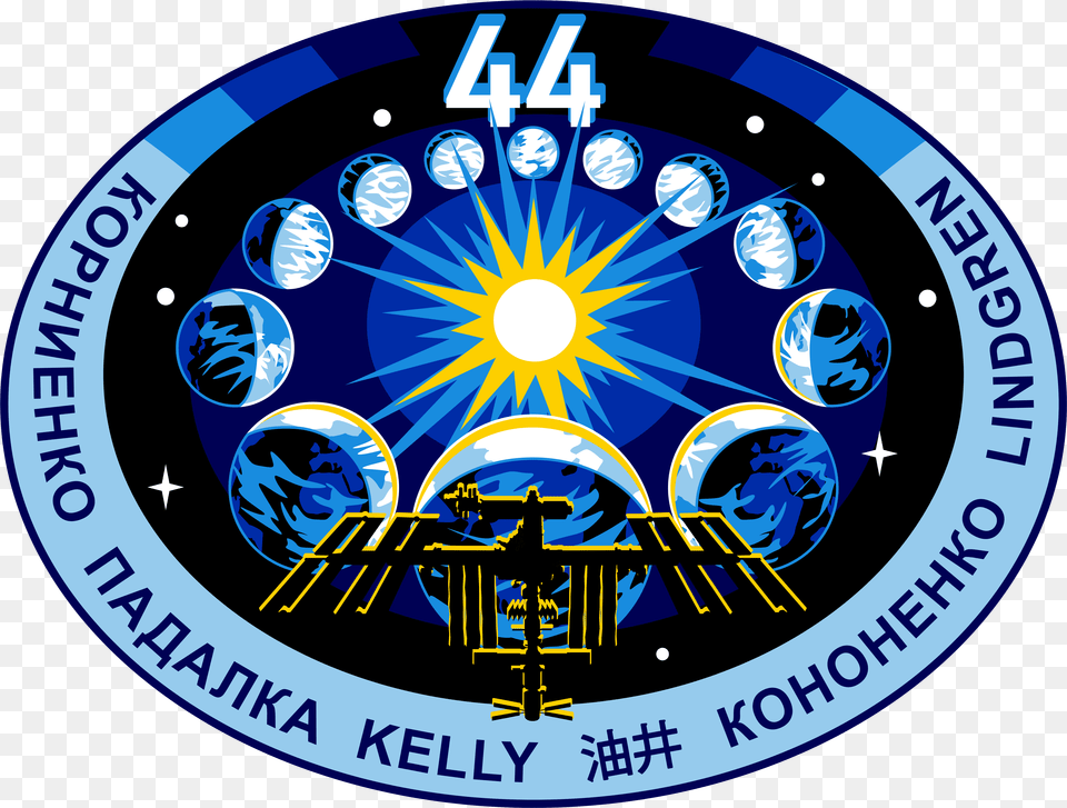 Iss Expedition 44 Patch International Space Station, Logo, Disk Free Png Download