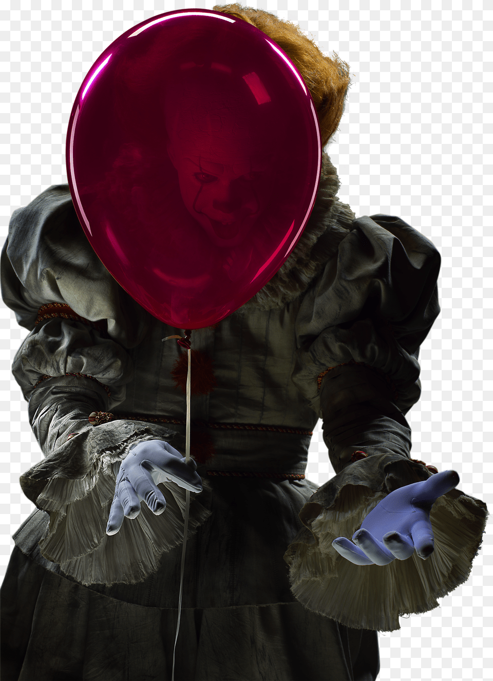 It 2017 7 Image Pennywise With Balloon, Clothing, Glove, Adult, Man Free Transparent Png
