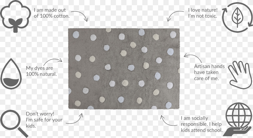 It Can Be Easily Washed At Home In A Conventional Washing Puffy Dream Lorena Canals, Pattern, Home Decor, Polka Dot Png