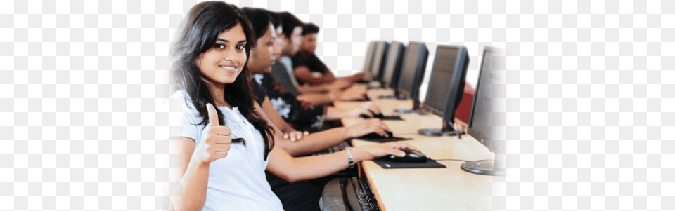 It College In Barnala Computer Training Banner Hd, Teen, Person, Girl, Female Free Png Download