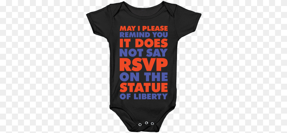 It Does Not Say Rsvp On The Statue Of Liberty Baby Metroid Ridley T Shirt, Clothing, T-shirt Png Image