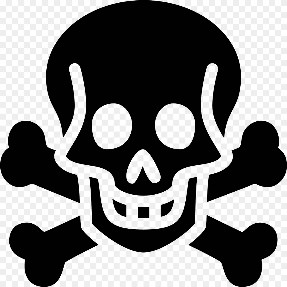It Is An Icon Of A Skull The Two Bones In An X Skull And Crossbones, Gray Free Png