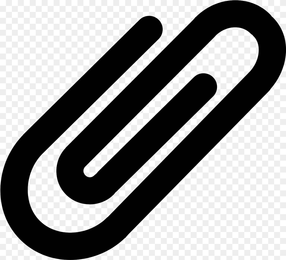It Is An Of A Black Paperclip Icon, Gray Png Image