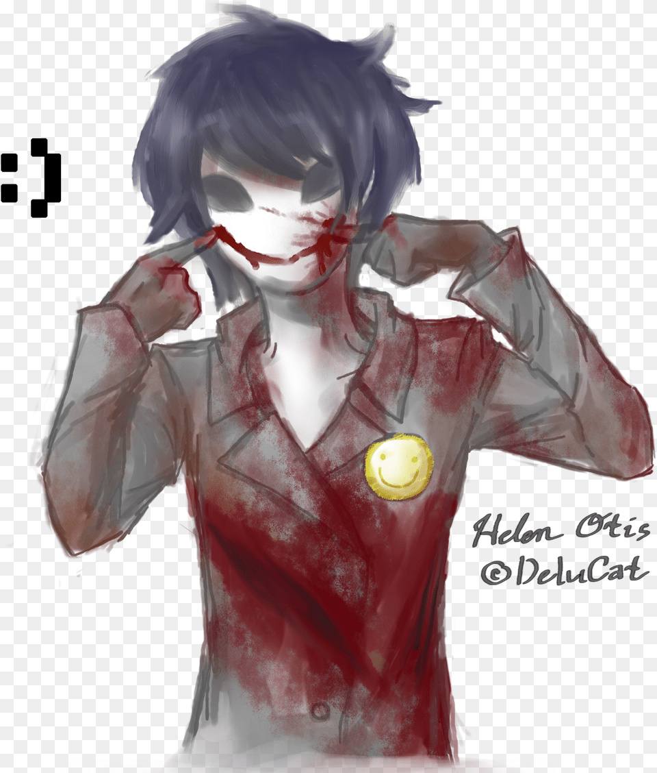 It Is My Underappreciated Man Guys Anime Painter Creepypasta Bloody Painter, Adult, Publication, Person, Female Free Transparent Png