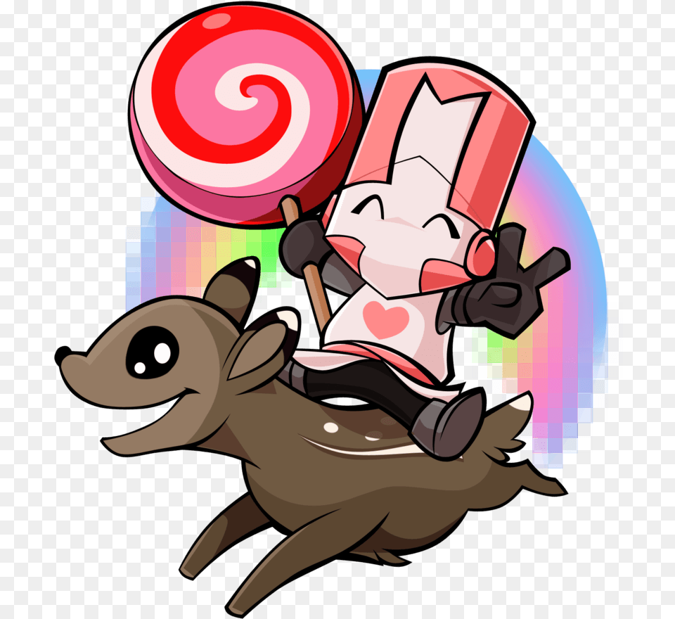 It Just Happened Itself On My Pc O3o Castle Crashers Castle Crashers Pink Knight Gif, Candy, Food, Sweets, Baby Free Png Download