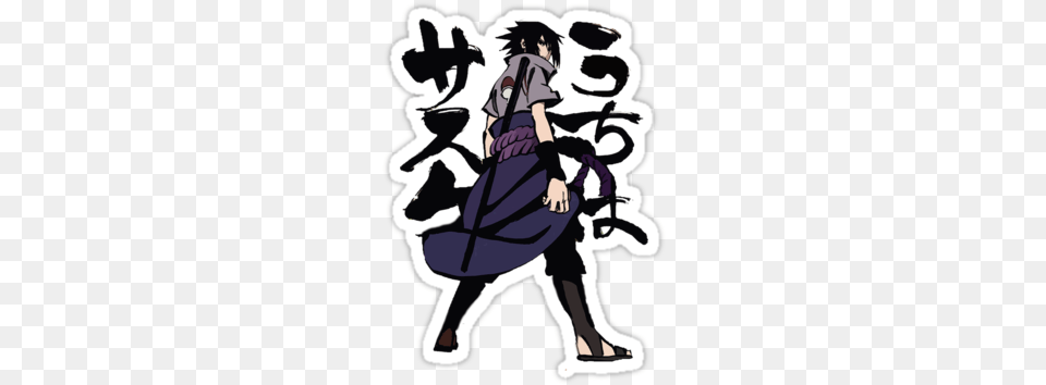 It Looks Like A Decal Or Poster De Sasuke Uchiha, Book, Comics, Publication, Person Free Png