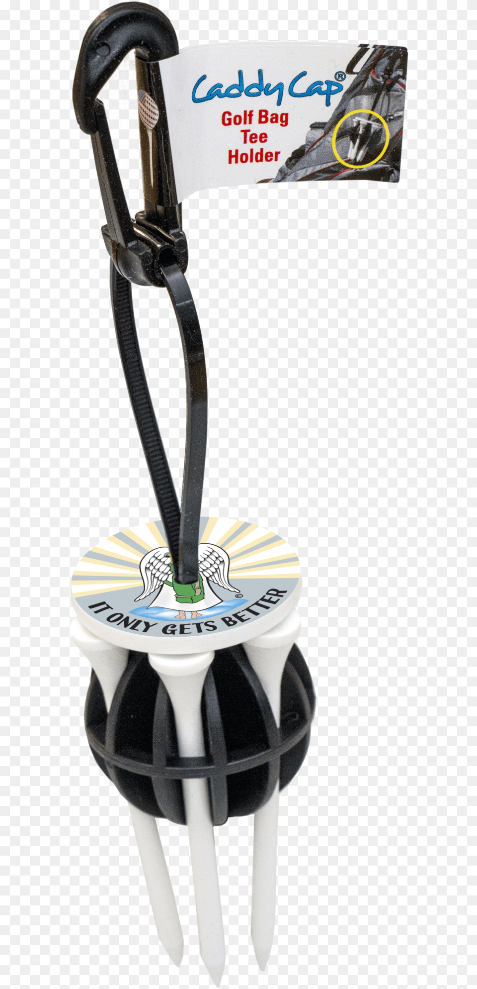 It Only Gets Better Golf Tee Holder Caddycap Golf Tees, Cutlery, Smoke Pipe, Fork Png