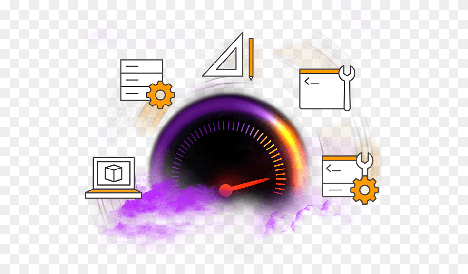 It Pro Career Growth Stream Content Article Header Circle, Gauge, Purple, Tachometer Png Image