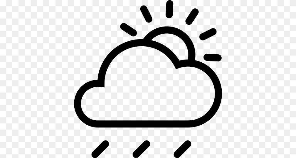 It Rains In Fine Weather Rains Rainy Day Icon With, Gray Free Png