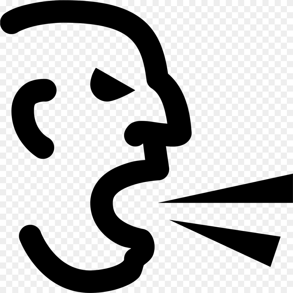 It S A Logo Of Swearing Male Reduced To An Image Of Icono De Gritos, Gray Png