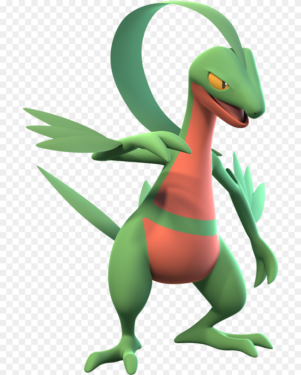 It S A Pretty Minor Change But The Eyes Were Bothering Grovyle Pokemon 3d, Animal, Adult, Female, Person Free Transparent Png