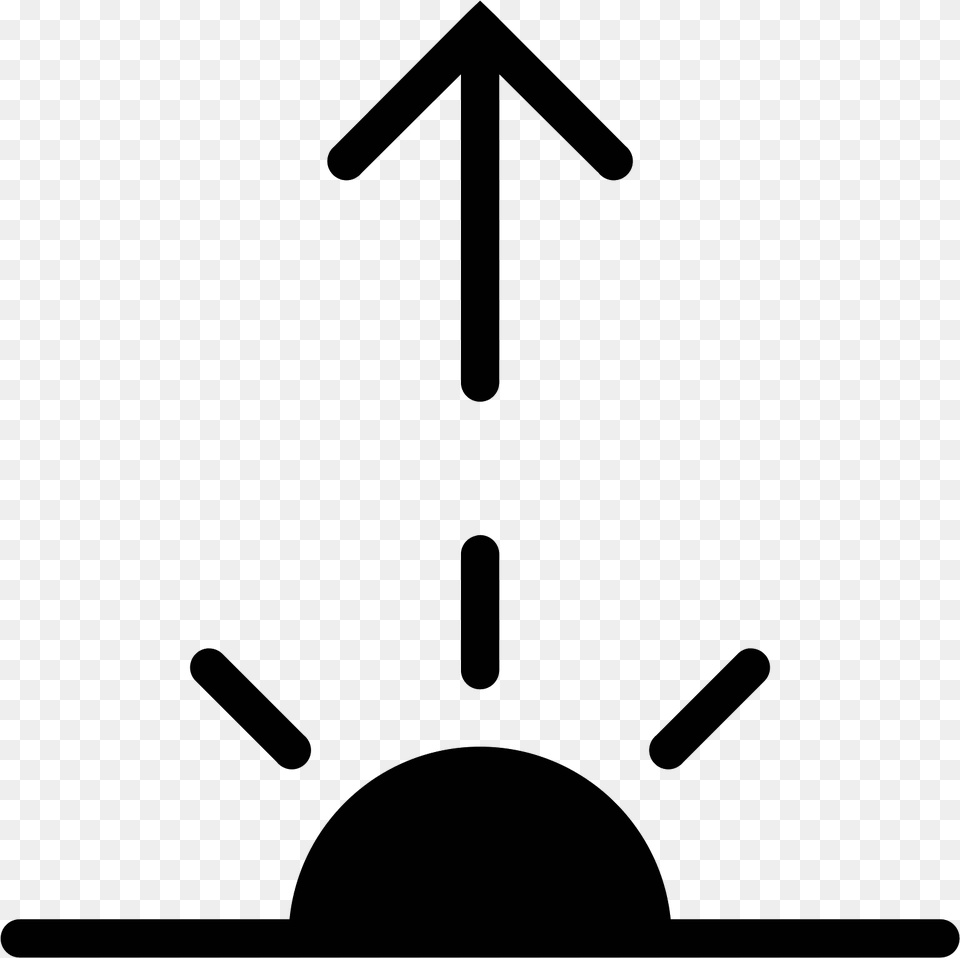 It S A Sun Peaking Halfway Up Over The Horizon Lever Du Soleil Icon, Gray Free Png Download