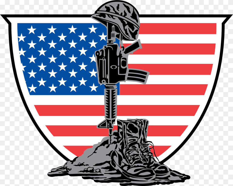It S About The Warrior Us Map With Magnifying Glass, Firearm, Flag, Gun, Rifle Free Png