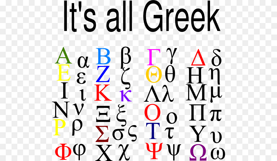 It S All Greek Clip Art Ancient Greek Alphabet, Text Free Png