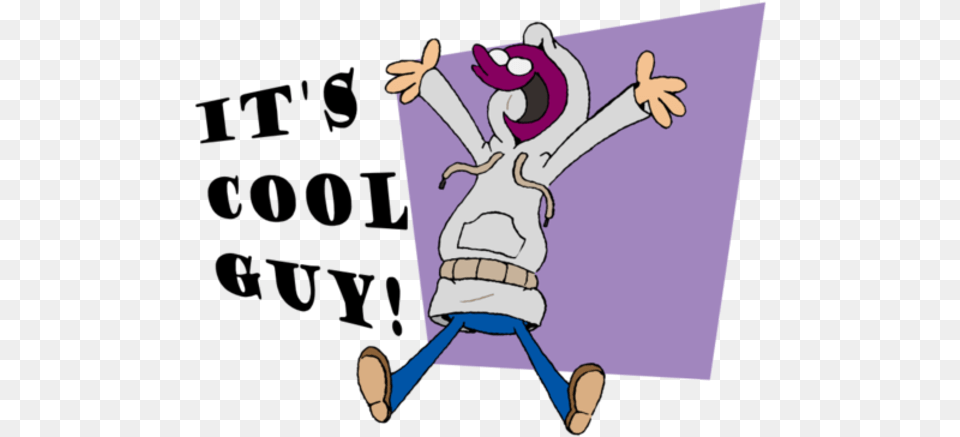 It S Cool Guyj Anime Central Cartoon Purple Text Violet Cartoon, Baby, Person, Book, Comics Free Transparent Png