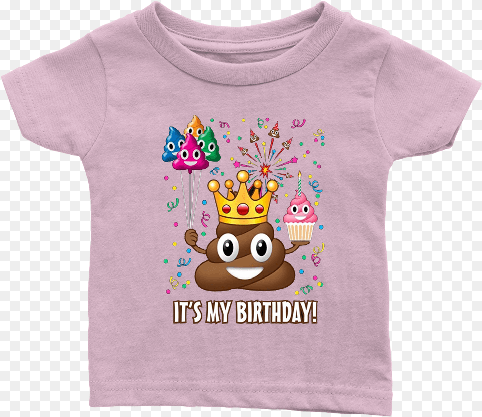 It S My Birthday Emoji Pink T Shirt Christian Kids T Shirts, Clothing, T-shirt, Pattern Png Image