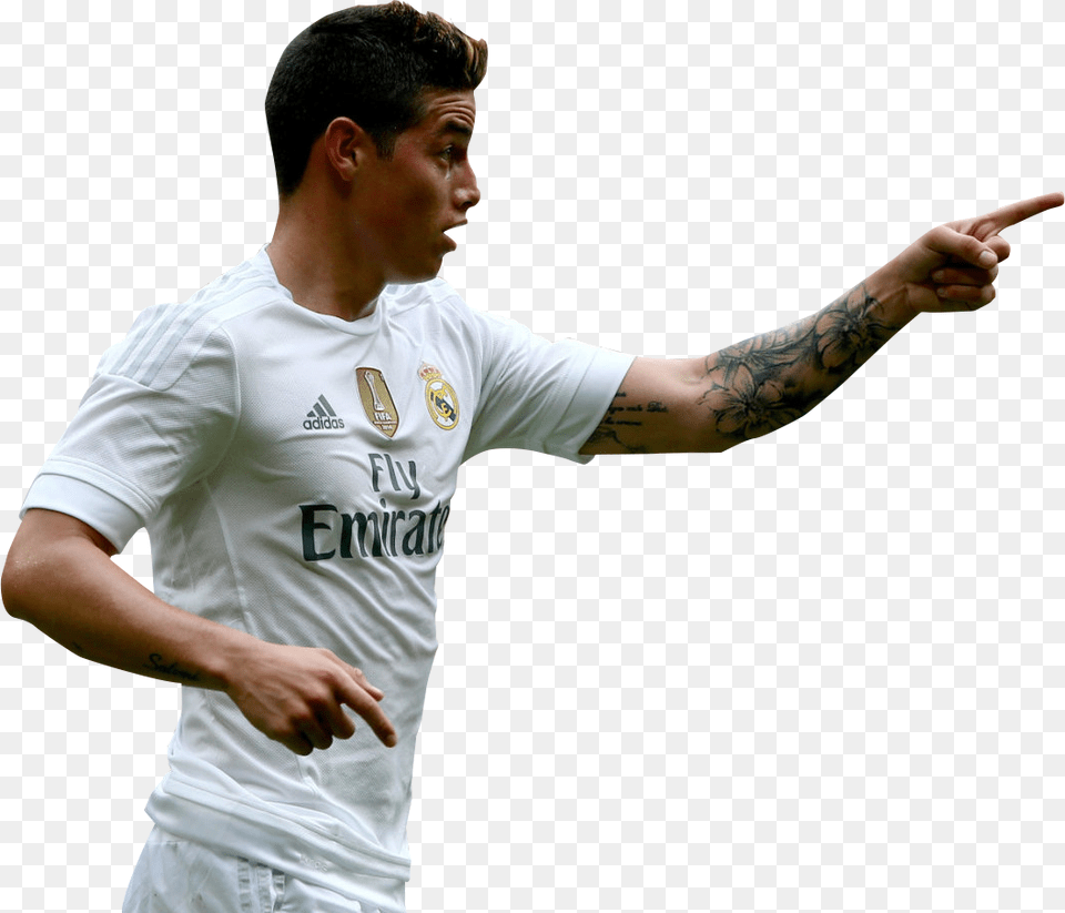 It S Only For Madrid In Spain Where Has Struggled A James Rodriguez Cut Out, Tattoo, Body Part, Clothing, T-shirt Free Transparent Png