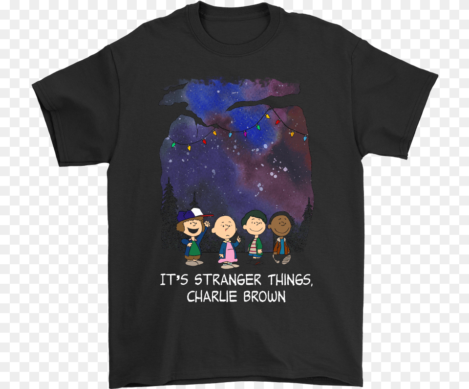 It S Stranger Things Charlie Brown Snoopy Shirts Charlie Brown Stranger Things, Clothing, T-shirt, Person, Face Png