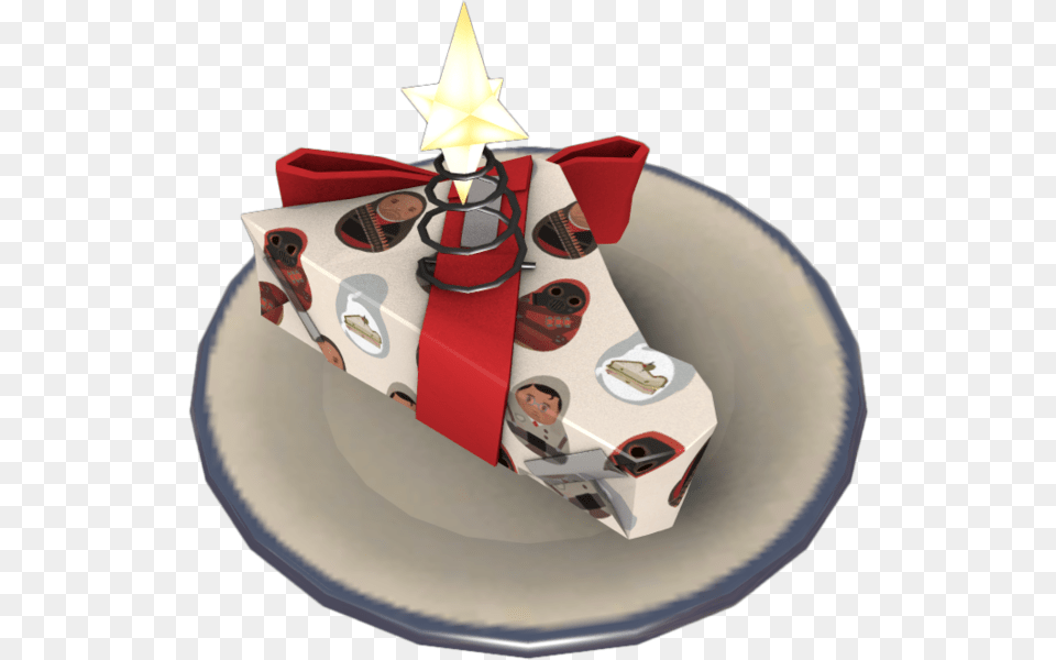 It S The Same Wrapping Paper Used For The Festive Sandvich Wrapped Sandvich, Birthday Cake, Cake, Cream, Dessert Free Png