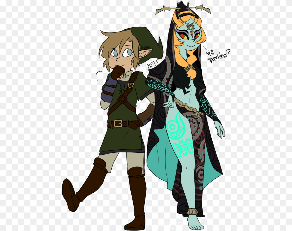 It She Skyward Sword Link Link And Midna Zelda Anime Midna, Book, Comics, Publication, Baby Free Png