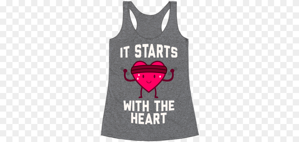 It Starts With The Heart Racerback Tank Top Sexually Deprived For Your Freedom, Clothing, Tank Top Free Png Download