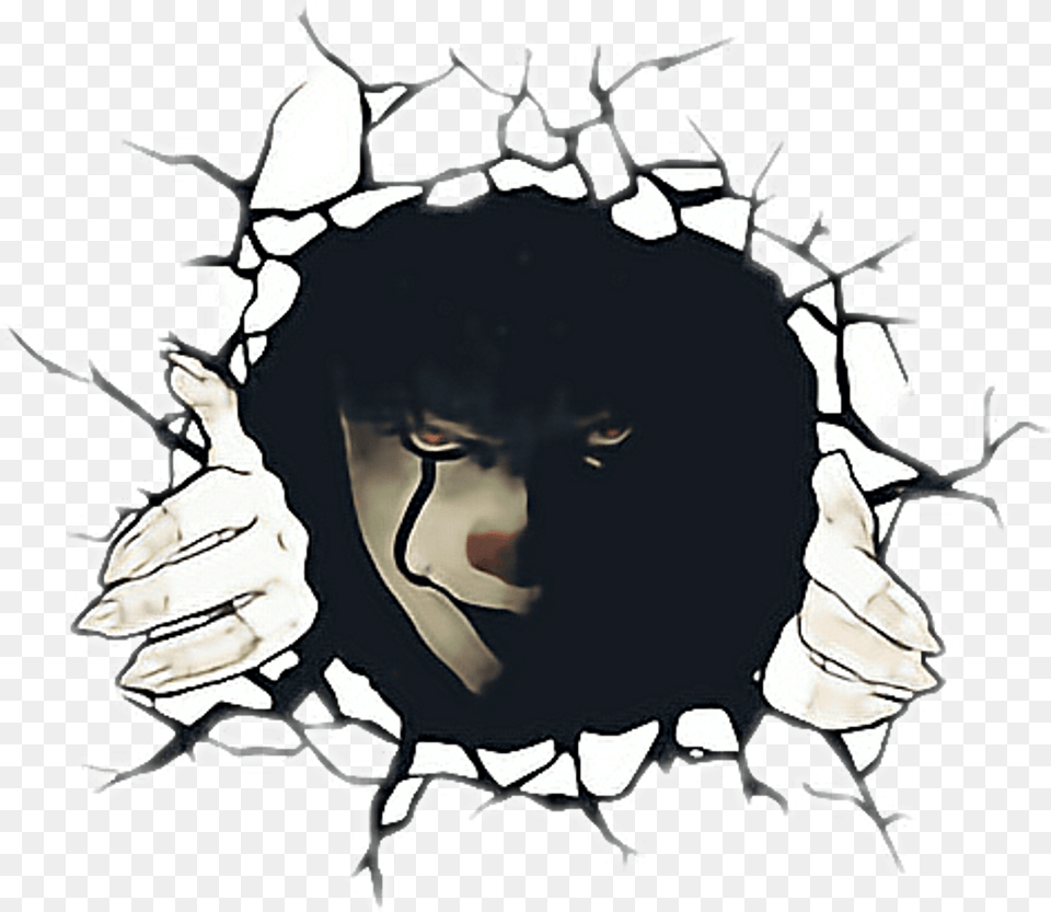 It Sticker Pennywise Clipart, Baby, Person, Face, Head Free Png Download