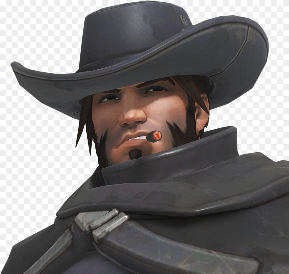 It Was Probably Me Omnicgay Blackwatch Mccree Transparent, Clothing, Hat, Adult, Female Png Image