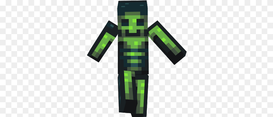 It Was This Cheap Badly Made Skeleton Costume It Minecraft Skeleton Costume Skin, Green Png Image