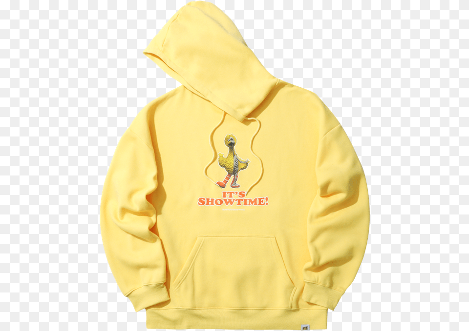 It Yellow Big Bird Hoodie Hooded, Clothing, Hood, Knitwear, Sweater Free Png