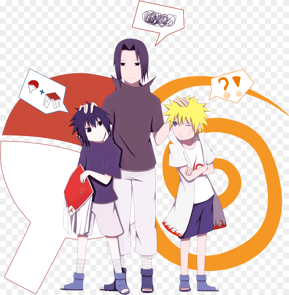 Itachi Sasuke And Naruto Shared By Asunabethkita Kawaii Fictional Character, Comics, Book, Publication, Girl Free Transparent Png