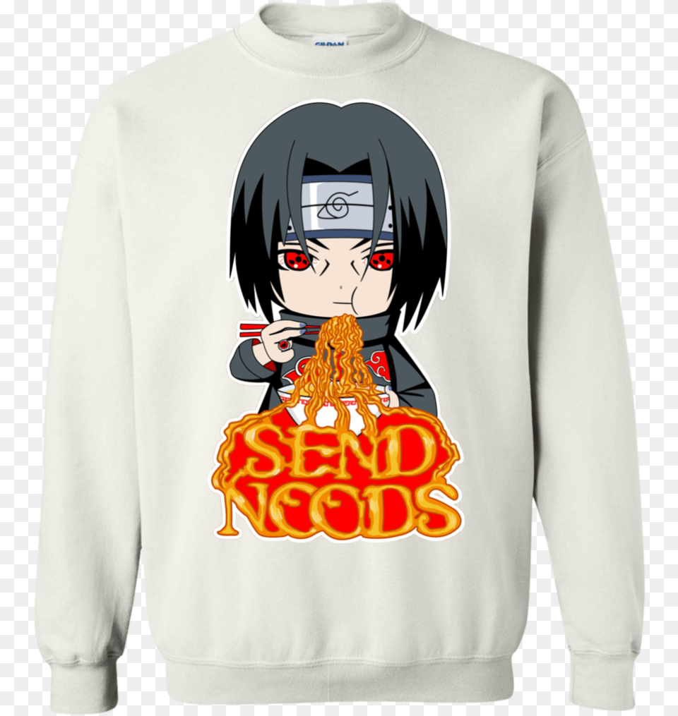 Itachi Send Noods Crewneck Sweater Funny Star Wars Han Solo And Chewbacca, Knitwear, Sweatshirt, Clothing, Publication Free Png