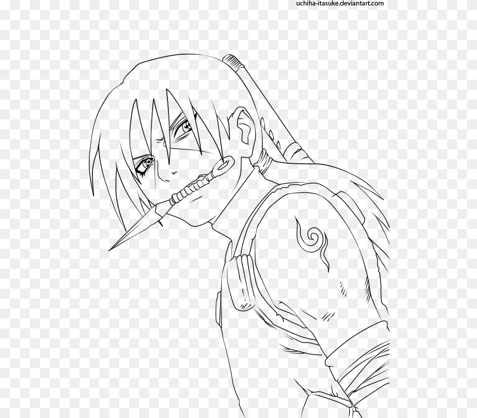 Itachi Uchiha Coloring, Gray Free Png Download