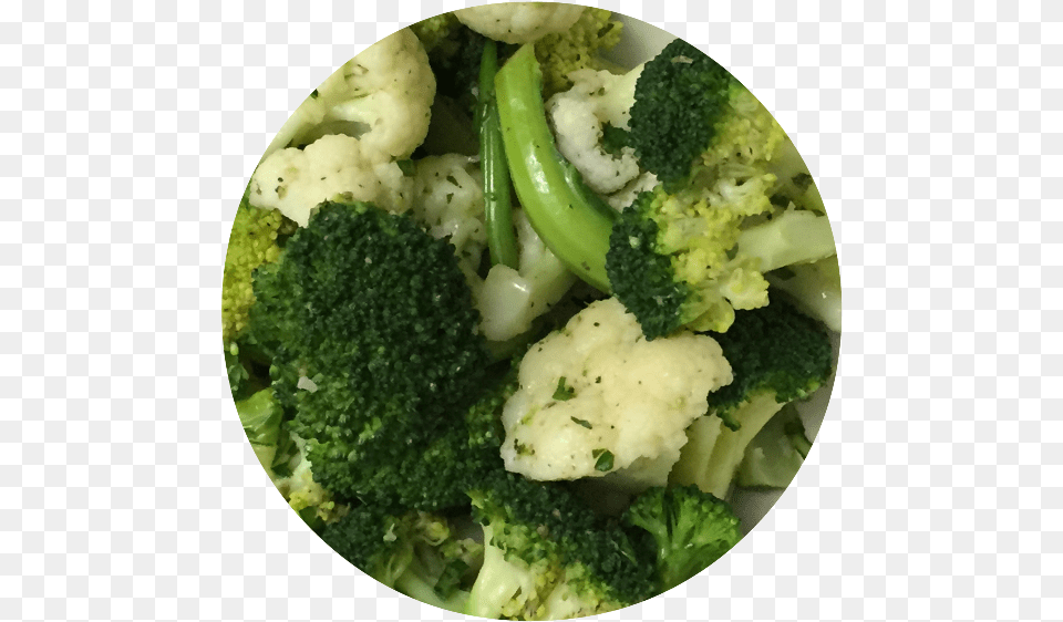 Italian Broccoli Cauliflower Main Circle Cauliflower, Food, Produce, Plate, Plant Free Transparent Png