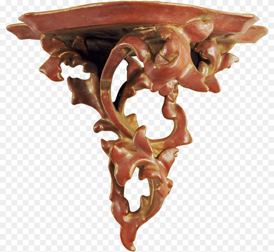 Italian Carved Gilt Wood Wall Shelf Bracket, Accessories, Gemstone, Jewelry, Ornament Png