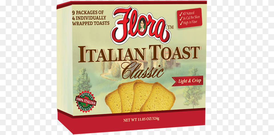 Italian Classic Toast Flora Foods, Bread, Food, Person, Cracker Free Png