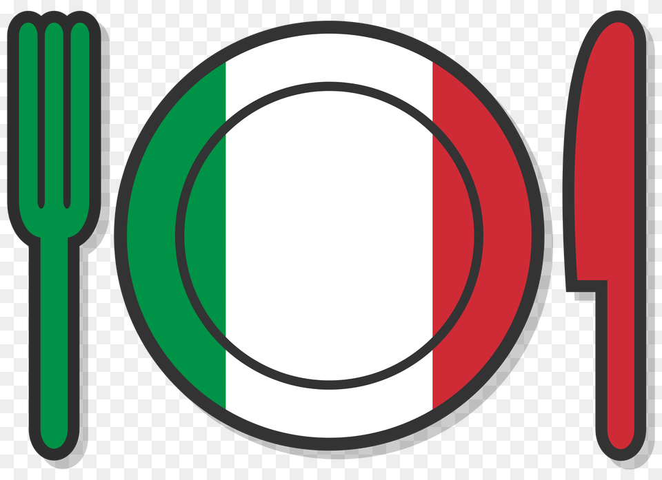 Italian Cooking Icon, Cutlery, Fork, Disk Png Image