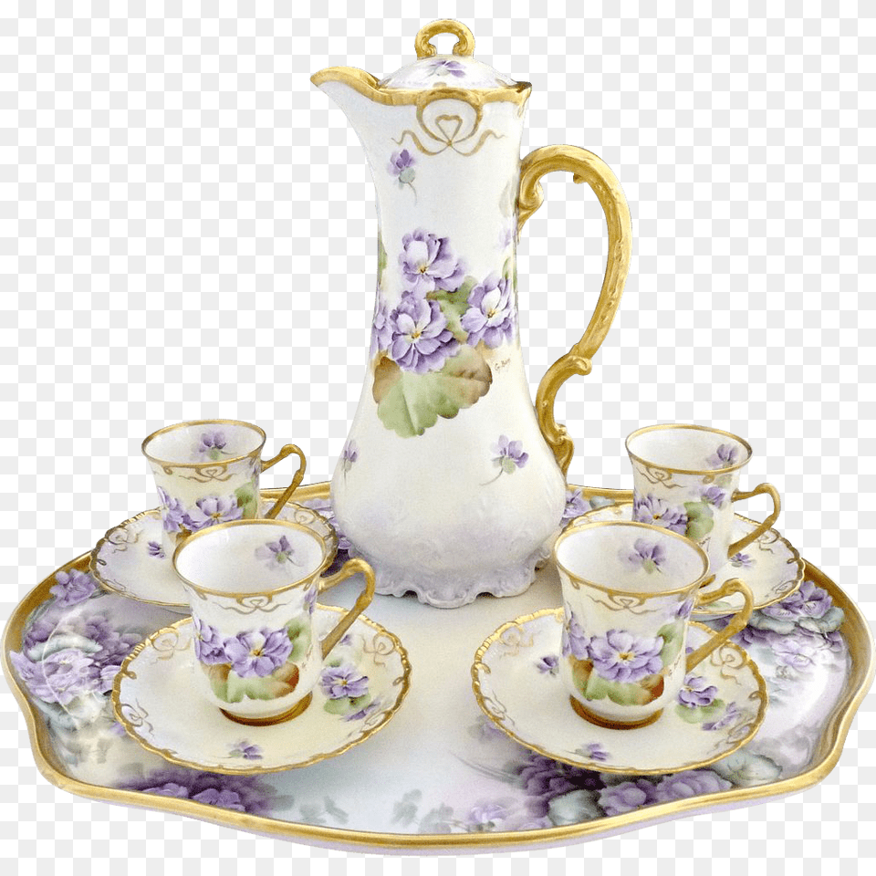 Italian Fine Porcelain Coffee Set, Art, Cup, Jug, Pottery Free Png Download