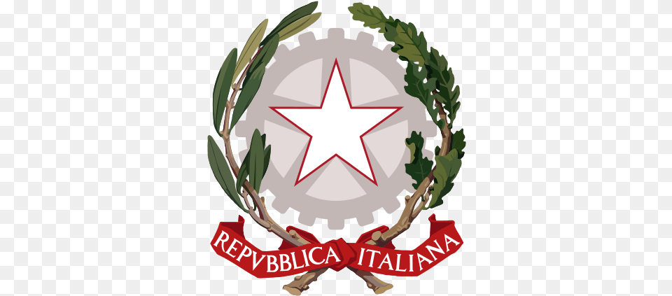 Italian Government Logo Italian Emblem Tattoo, Leaf, Plant, Symbol, Star Symbol Png