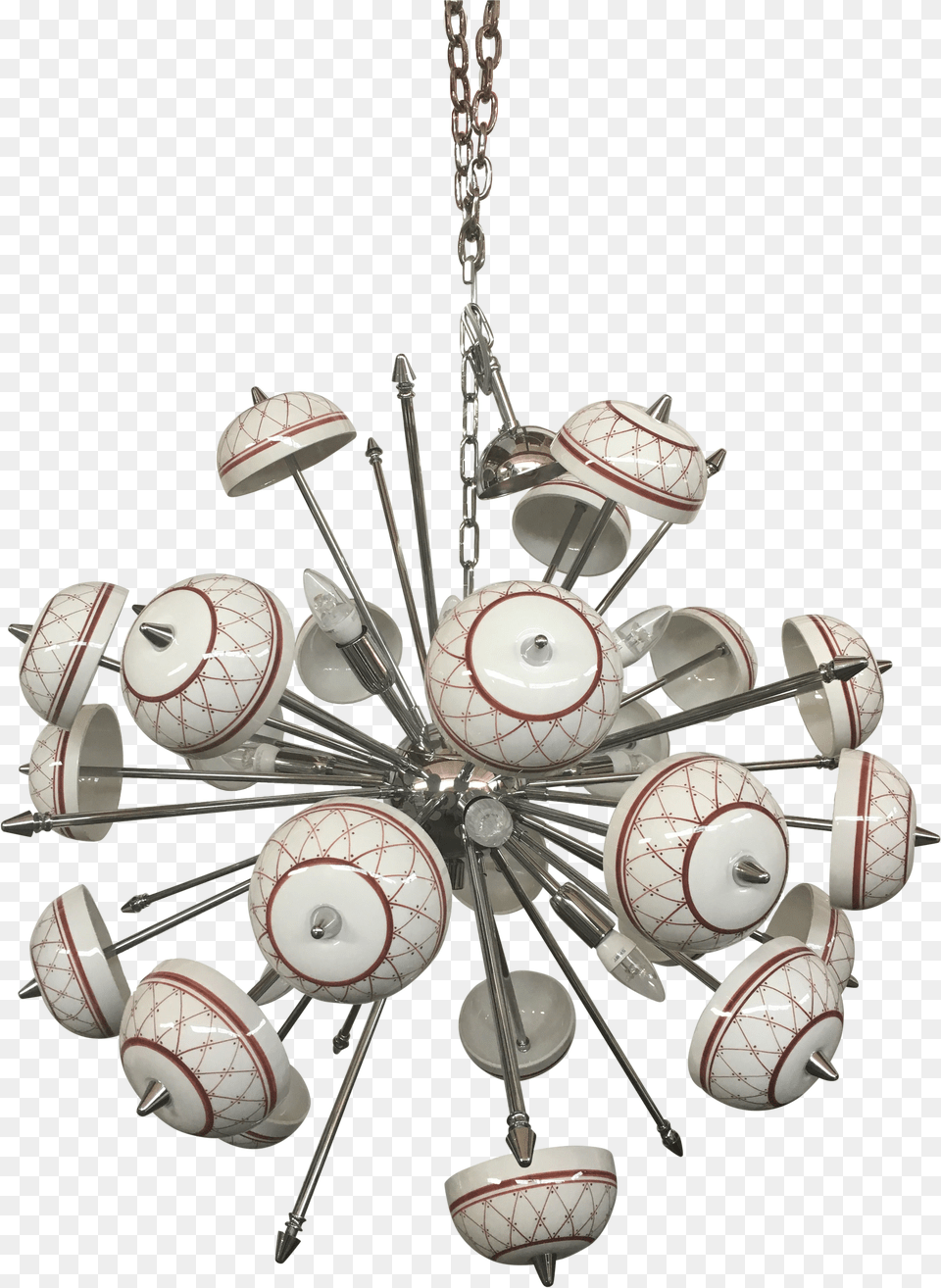 Italian Hand Made Painted Ceramic Chandelier Sputnik Chandelier Free Png Download