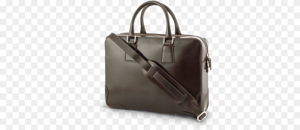 Italian Leather Briefcase With Shoulder Strap Dark Strap, Accessories, Bag, Handbag Png
