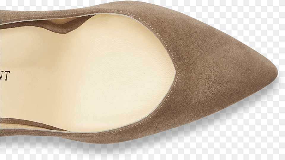 Italian Made Pointed Toe Pump In Taupe Suede Ballet Flat, Clothing, Footwear, Shoe Png Image