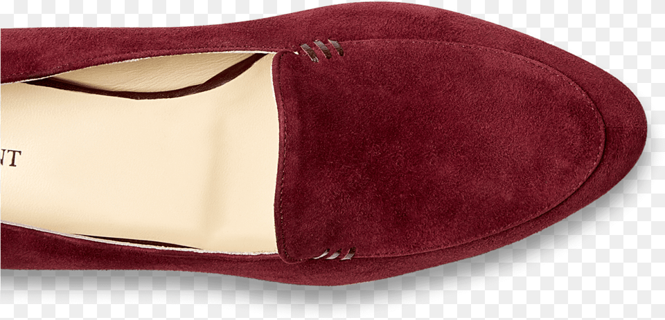 Italian Made Rosie Flat In Grapejuice Suede Suede, Maroon, Clothing, Hat, Footwear Free Png Download