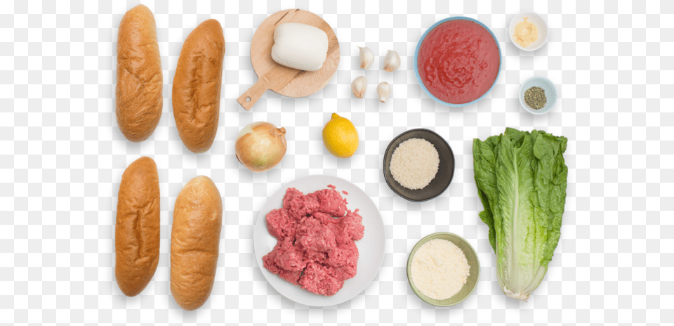 Italian Meatball Sandwiches With Caesar Style Romaine Superfood, Food, Lunch, Meal, Bread Free Transparent Png