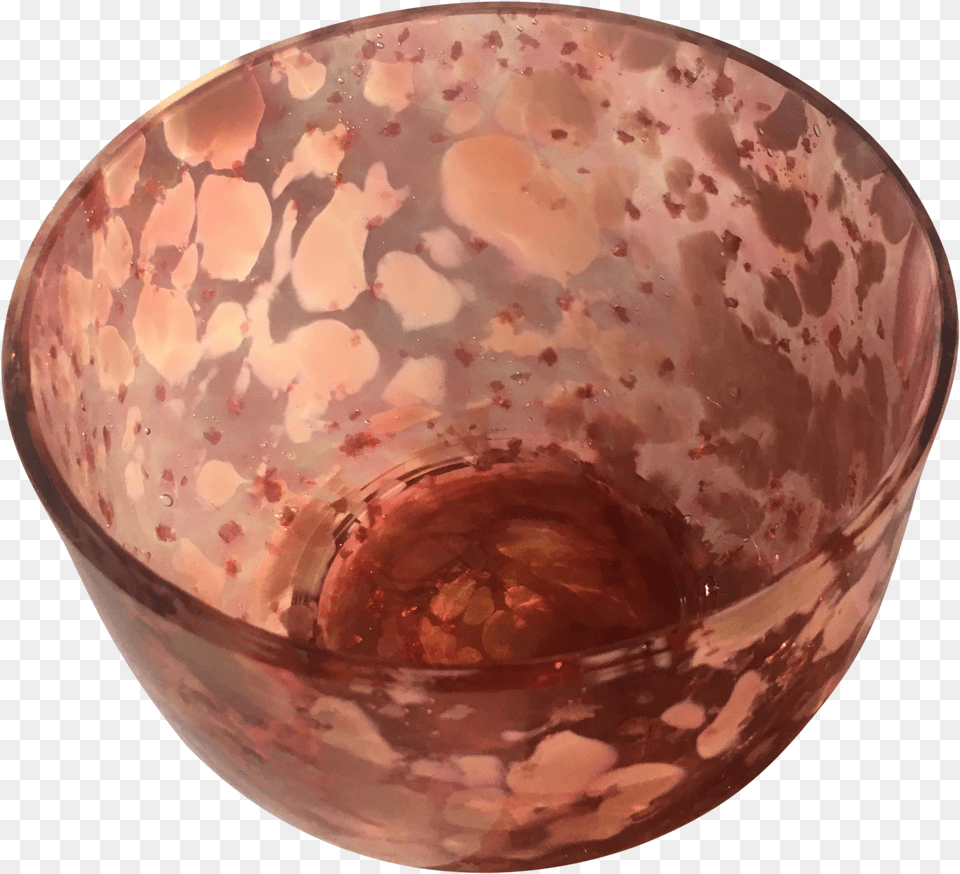 Italian Mid Century Modern Pink Murano Art Glass Bowl With Gold Flakes Punch Bowl, Soup Bowl, Pottery, Plate Free Png