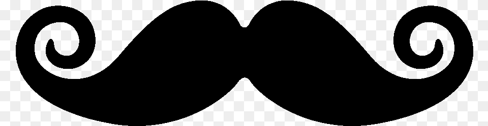 Italian Mustache, Gray Png