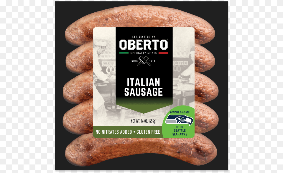 Italian Sausage Oberto Hot Links, Bread, Food, Advertisement, Poster Free Png