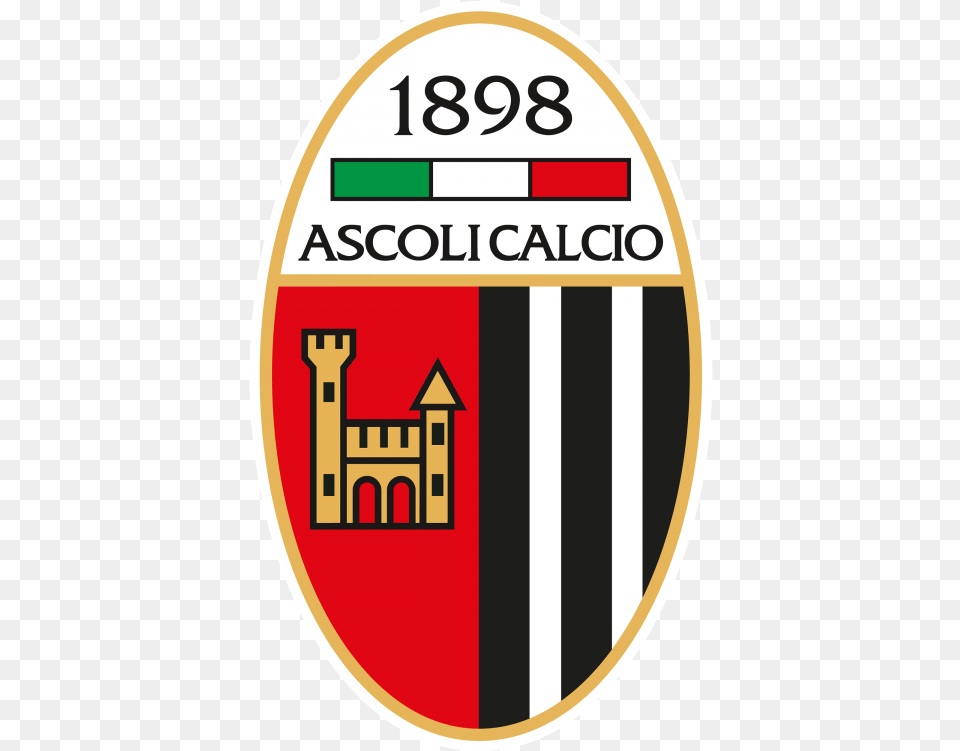 Italian Serie B Football Logos Ascoli Logo, Badge, Symbol, Disk Free Transparent Png