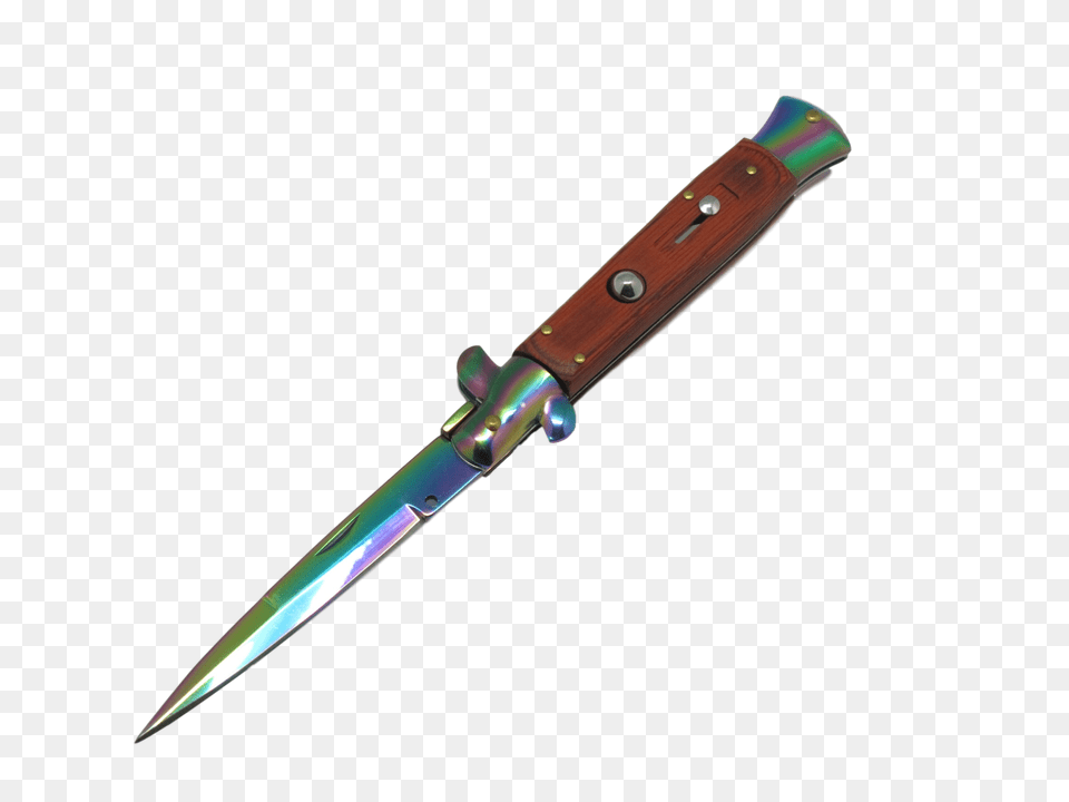 Italian Style Classic Stiletto Switchblade Rosewood Needful Things, Blade, Dagger, Knife, Weapon Free Png Download