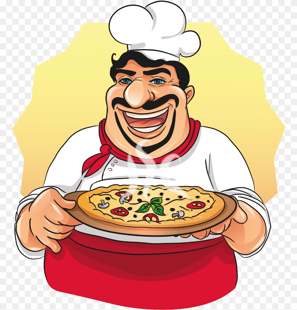 Italy Clipart Home Cooked Food Male Chef Icon, Pizza, Adult, Man, Person Png Image