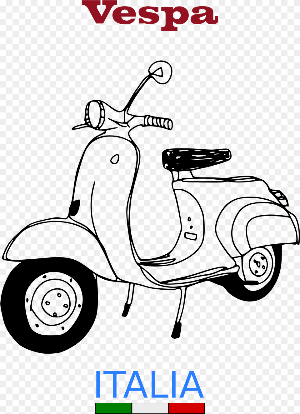Italy Clipart Scooter Italian Vespa Clipart, Text Free Png